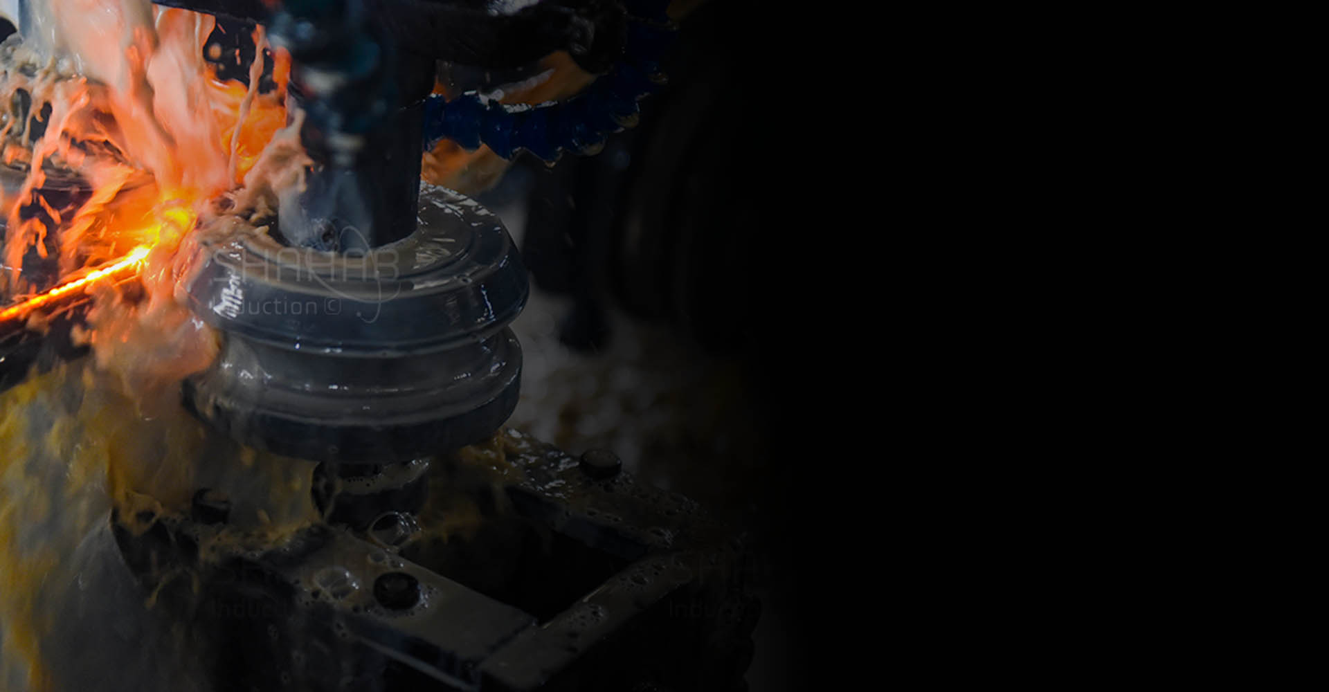 With induction welding the heat is induced in the